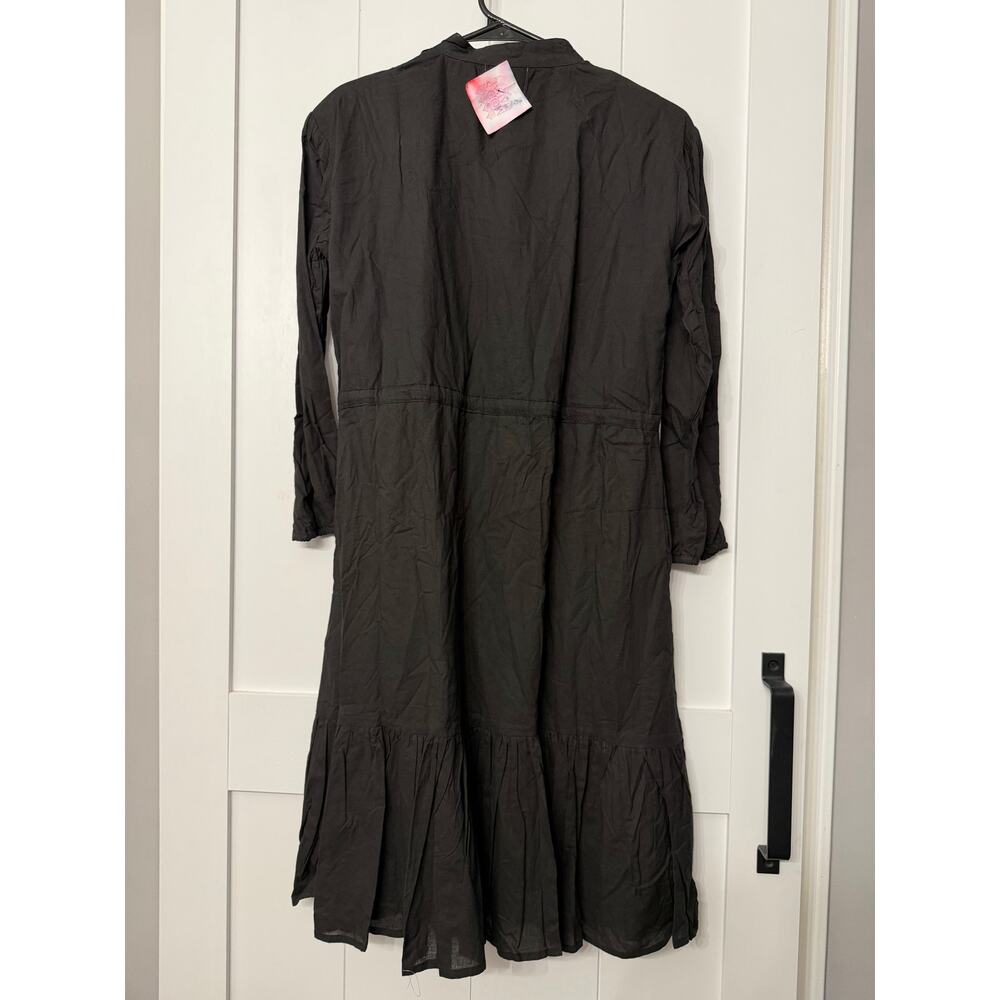 Mod’s Mahal black midi shift dress new with stags size medium black cottage-core